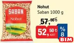 SABAN NOHUT 1000 G fiyat ve kampanya bilgisi